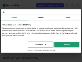 'bezrealitky.cz' screenshot