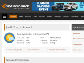 'mysteinbach.ca' screenshot