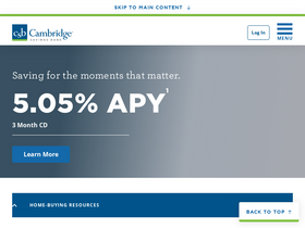 'cambridgesavings.com' screenshot