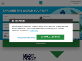 'flylevel.com' screenshot