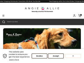 Angieandallie homepage screenshot