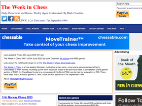 'theweekinchess.com' screenshot