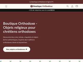 Boutique Orthodoxe homepage screenshot
