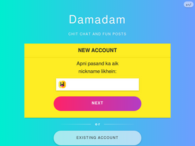 'damadam.pk' screenshot