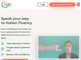 'thinkinitalian.com' screenshot