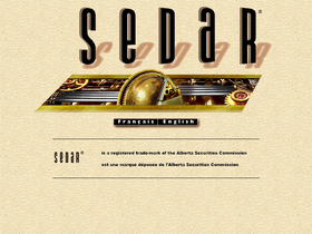 'sedar.com' screenshot