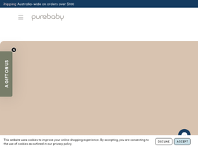 Organic Cotton Toddler & Baby Clothes Australia website screenshot