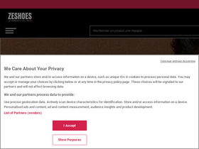'zeshoes.com' screenshot