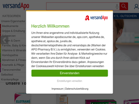 'versandapo.de' screenshot
