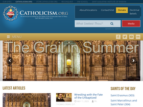 'catholicism.org' screenshot