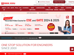 'madeeasy.in' screenshot