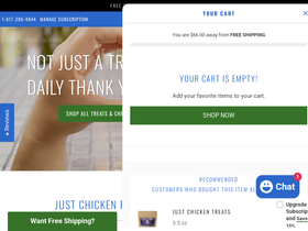 2 Dogs Treats homepage screenshot