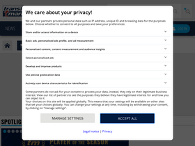 'transfermarkt.co.za' screenshot