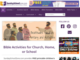 'sundayschoolzone.com' screenshot