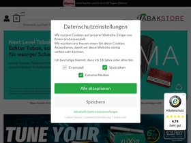 'tabakstore.de' screenshot