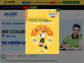 'allen.ac.in' screenshot