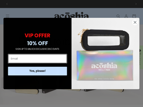 acoshia.com homepage screenshot
