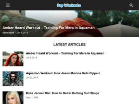 'popworkouts.com' screenshot