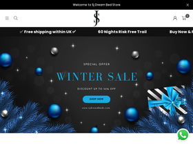 SJdreambeds homepage screenshot