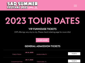 'sadsummerfest.com' screenshot