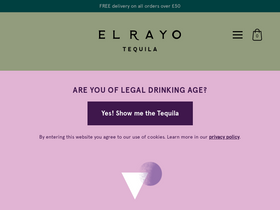 El Rayo Tequila homepage screenshot