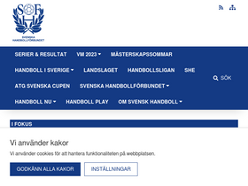 'svenskhandboll.se' screenshot