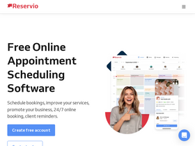 'reservio.com' screenshot