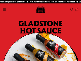 gladstonesauce.com homepage screenshot