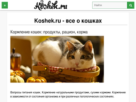 'koshek.ru' screenshot