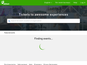 'ebillett.no' screenshot