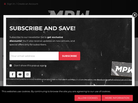 'motorcyclepartswarehouse.co.uk' screenshot