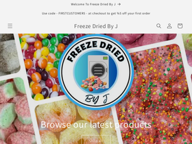 freezedriedbyj.com homepage screenshot