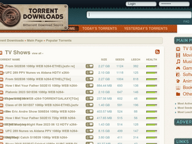 'torrentdownloads.me' screenshot