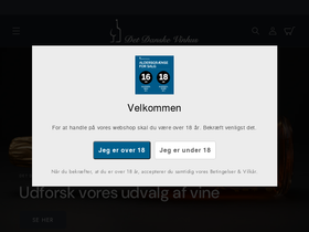 Det danske vinhus homepage screenshot