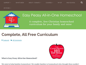 'allinonehomeschool.com' screenshot