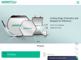 'grepow.com' screenshot