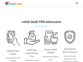 'maucash.id' screenshot