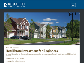 'kohlercu.com' screenshot