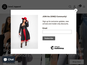 2one2apparel.com homepage screenshot