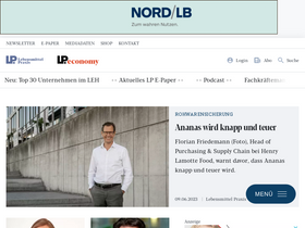 'lebensmittelpraxis.de' screenshot