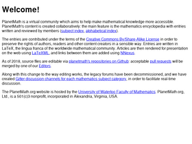 'planetmath.org' screenshot