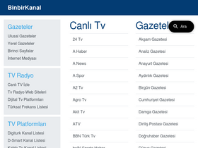 'binbirkanal.com' screenshot
