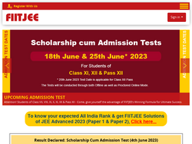'fiitjee.com' screenshot