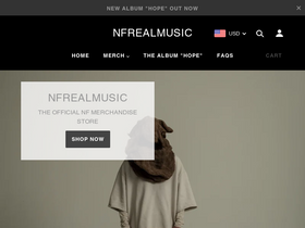 'nfrealmusicmerch.com' screenshot