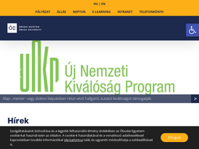 'kikok.uni-obuda.hu' screenshot
