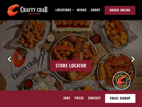 'craftycrabrestaurant.com' screenshot