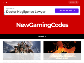 'newgamingcodes.com' screenshot