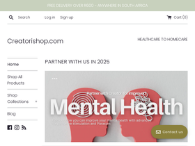 creatorishop.com homepage screenshot