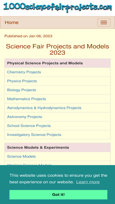 1000sciencefairprojects.com
