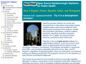 'openepi.com' screenshot